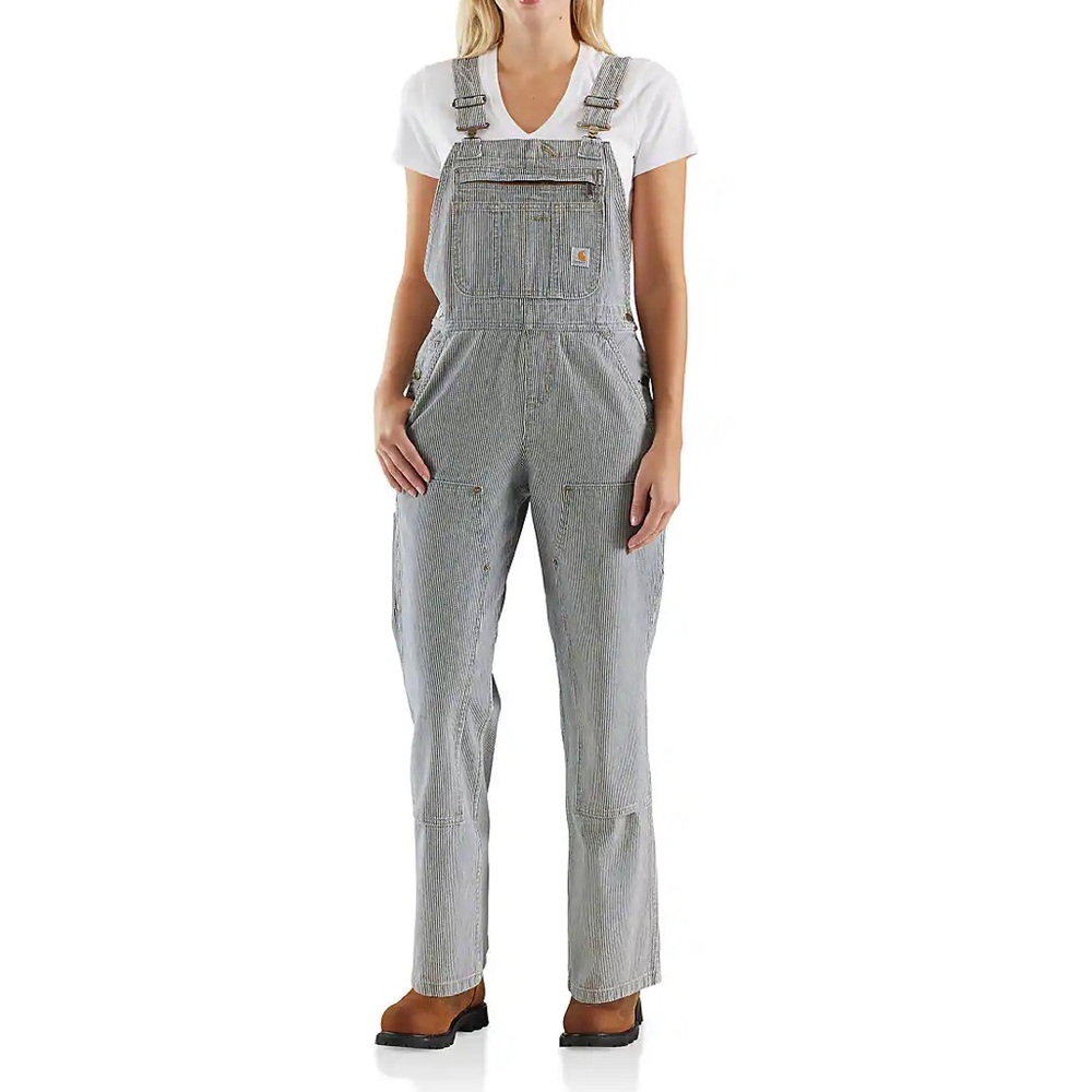 Carhartt Railroad Navy Stripe Denim Bib Overall